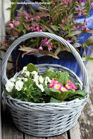 Spring Flower Basket Planter