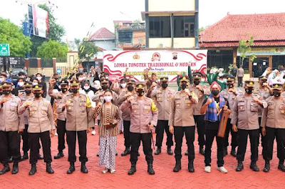 Lomba Tongtek Polres Jepara, Sambut Hari Bhayangkara Ke-76
