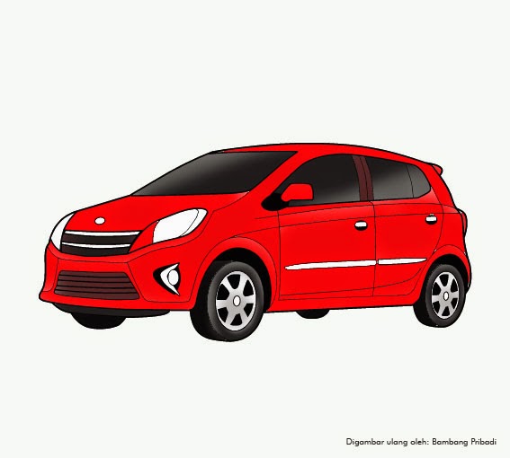 Cara Mewarnai Gambar Mobil Toyota Agya ~ belajar ...