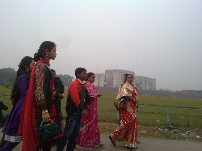 Bangladeshi Women Visiting National Parliament.