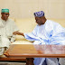 Buhari in Lagos For Ambode, Meets Obasanjo