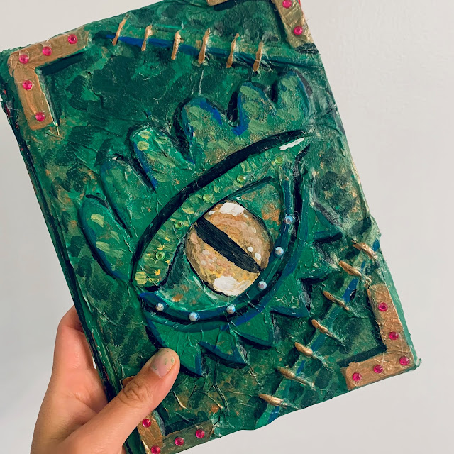 How to make Mod Podge and Tissue Paper Dragon Eye Book Craft