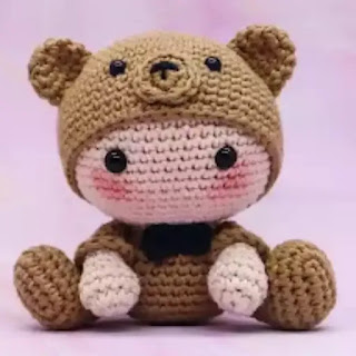 Aprende Bebé con Traje de Oso Amigurumi