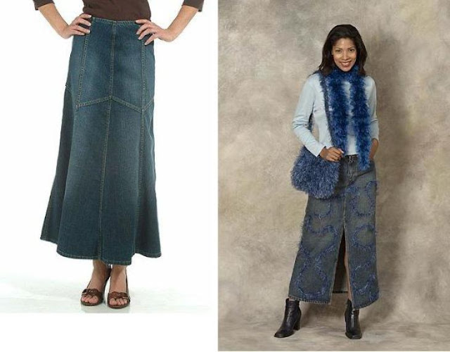 rok panjang jeans