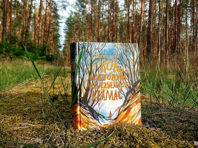 książka, okładka, las