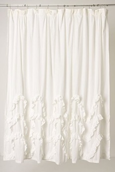 Anthropologie Ruffled Curtain