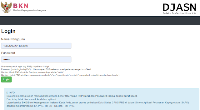 Petunjuk Pengisian Indeks Profesionalitas ASN di Situs http://ip-jasn.bkn.go.id/