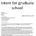 Sample letter of intent for graduate school