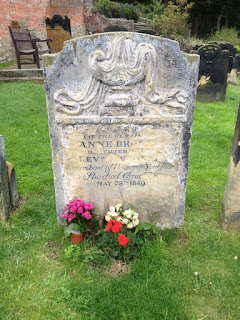 Anne Brontë's grave in the churchyard of St Mary's Church in Scarborough