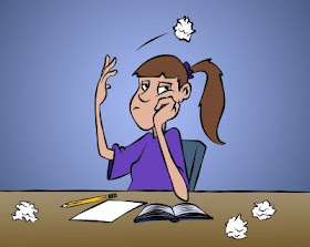 Frustrated Writer Cartoon