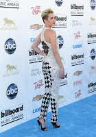 Miley Cyrus black and white jumpsuit