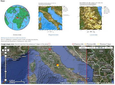 Sismorichter on Magnitude Mw 6 3 Region Central Italy Abrutian Apennine Date Time 2009