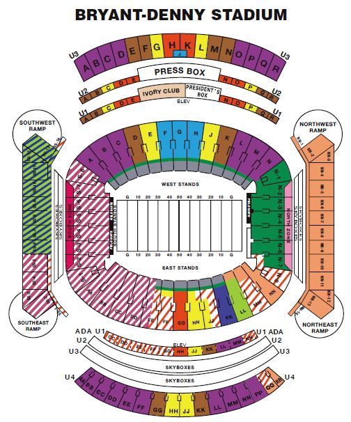 Images for bryant denny stadium seating chart - bryant denny stadium seating chart