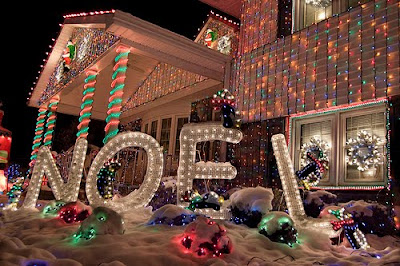 Christmas lights house