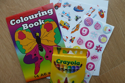 Colouring books and stickers