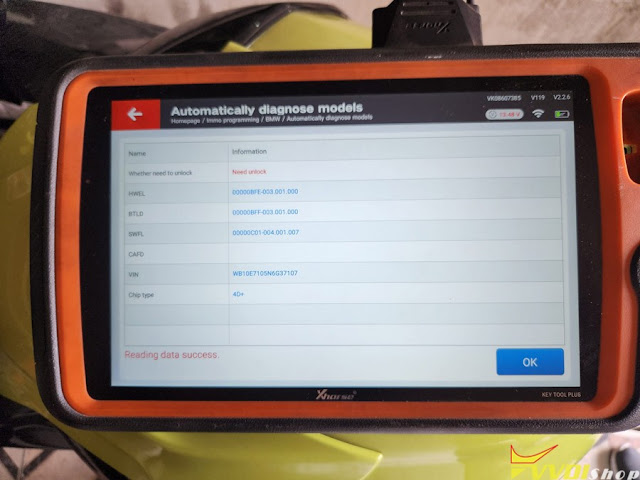 Program BMW M1000RR Motor All Keys Lost by VVDI Key Tool Plus 3
