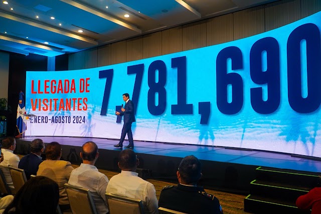 7.8 millones de visitantes al mes agosto al país