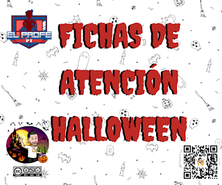 Fichas para trabajar la atención Halloween