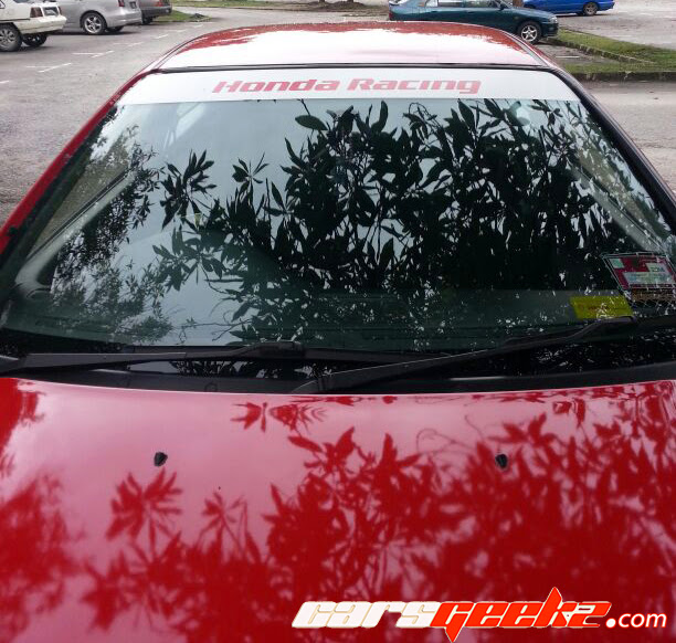 honda racing windscreen sticker
