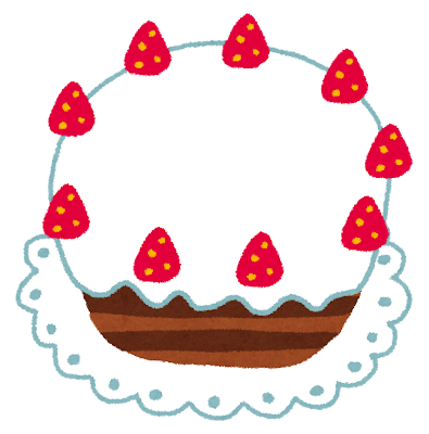 ホールケーキのイラスト