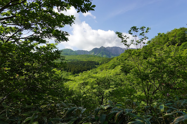 鳥取県西伯郡大山町豊房　香取の山道からの眺め　大休峠