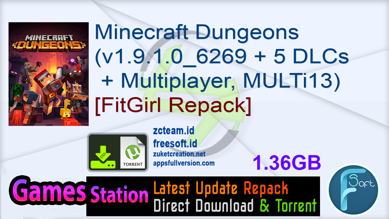 Minecraft Dungeons V1 9 1 0 6269067 5 Dlcs Multiplayer Multi13 Fitgirl Repack