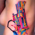 Gun Tattoo Designs Images on Women Side Hip