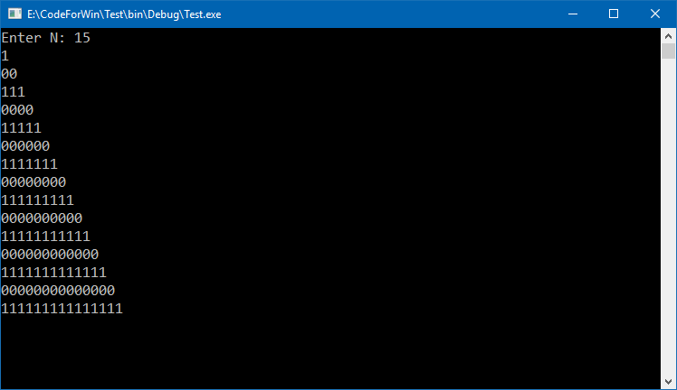Triangle number pattern in c