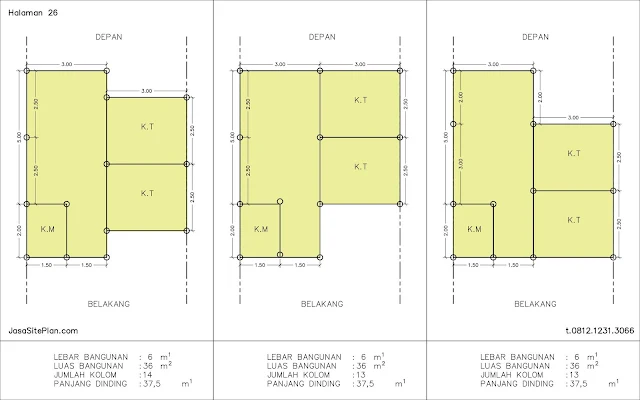 gambar denah rumah minimalis type 36