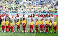 SELECCIÓN DE COSTA RICA - Temporada 2017-18 - Bryan Ruiz, Keylor Navas, Cristian Gamboa, Celso Borges, Giancarlo González, David Guzmán, Johan Venegas, Marcos Ureña, Bryan Oviedo, Johnny Acosta, Óscar Duarte. SELECCIÓN DE BRASIL 2 (Coutinho, Neymar) SELECCIÓN DE COSTA RICA 0. 22/06/2018. XXI Copa Mundial de la FIFA, fase de grupos, Grupo E, 2ª jornada. San Petersburgo, Rusia, Saint Petersburg Stadium.