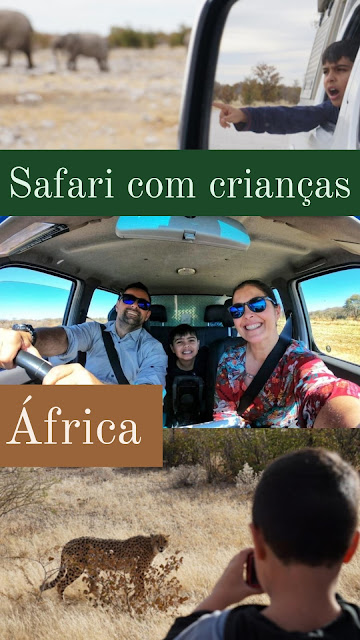 Safari com crianças na África