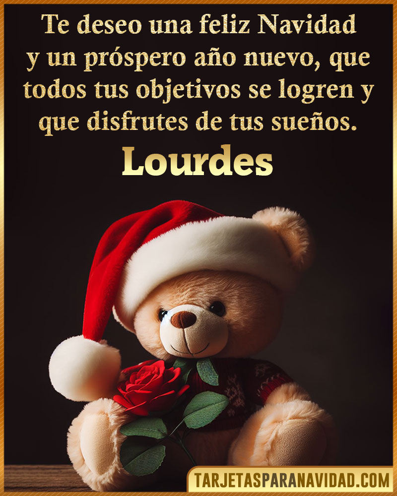 Felicitaciones de Navidad para Lourdes