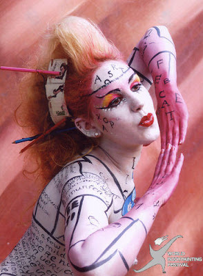 Word Body Painting Beautiful