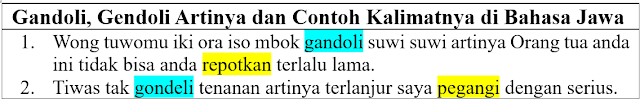 Gondeli, Gandoli Artinya dan Contoh Kalimatnya di Bahasa Jawa