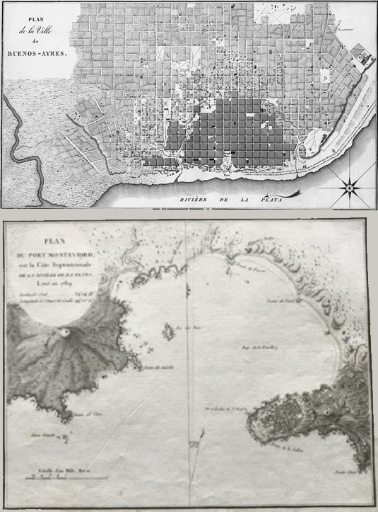 mapas cartografías Buenos Aires Montevideo Félix Azara Viajes