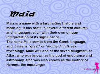 meaning of the name "Maia"