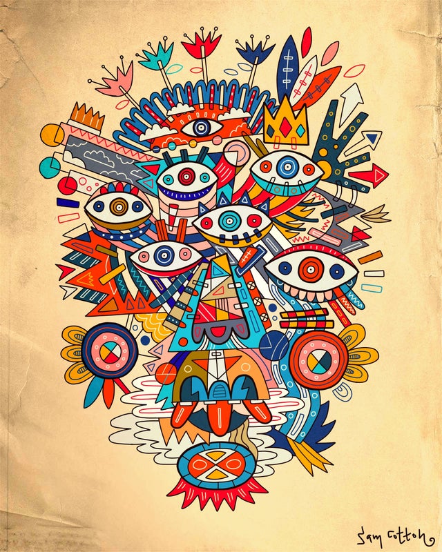 mexican skull artwork