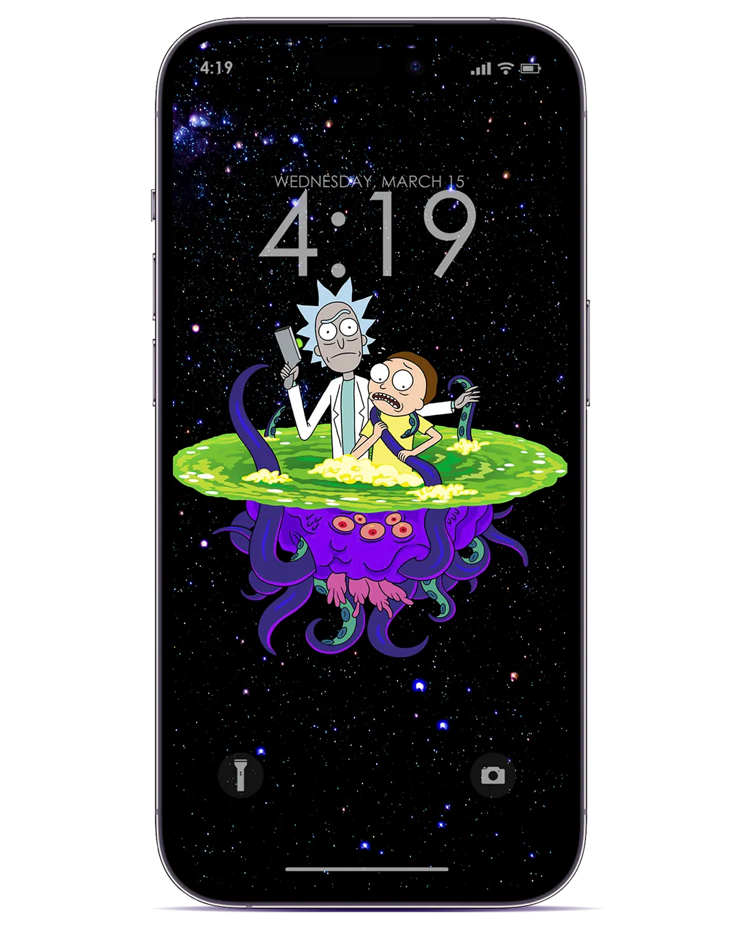 Download Glowing Eyes Rick And Morty Phone Wallpaper  Wallpaperscom
