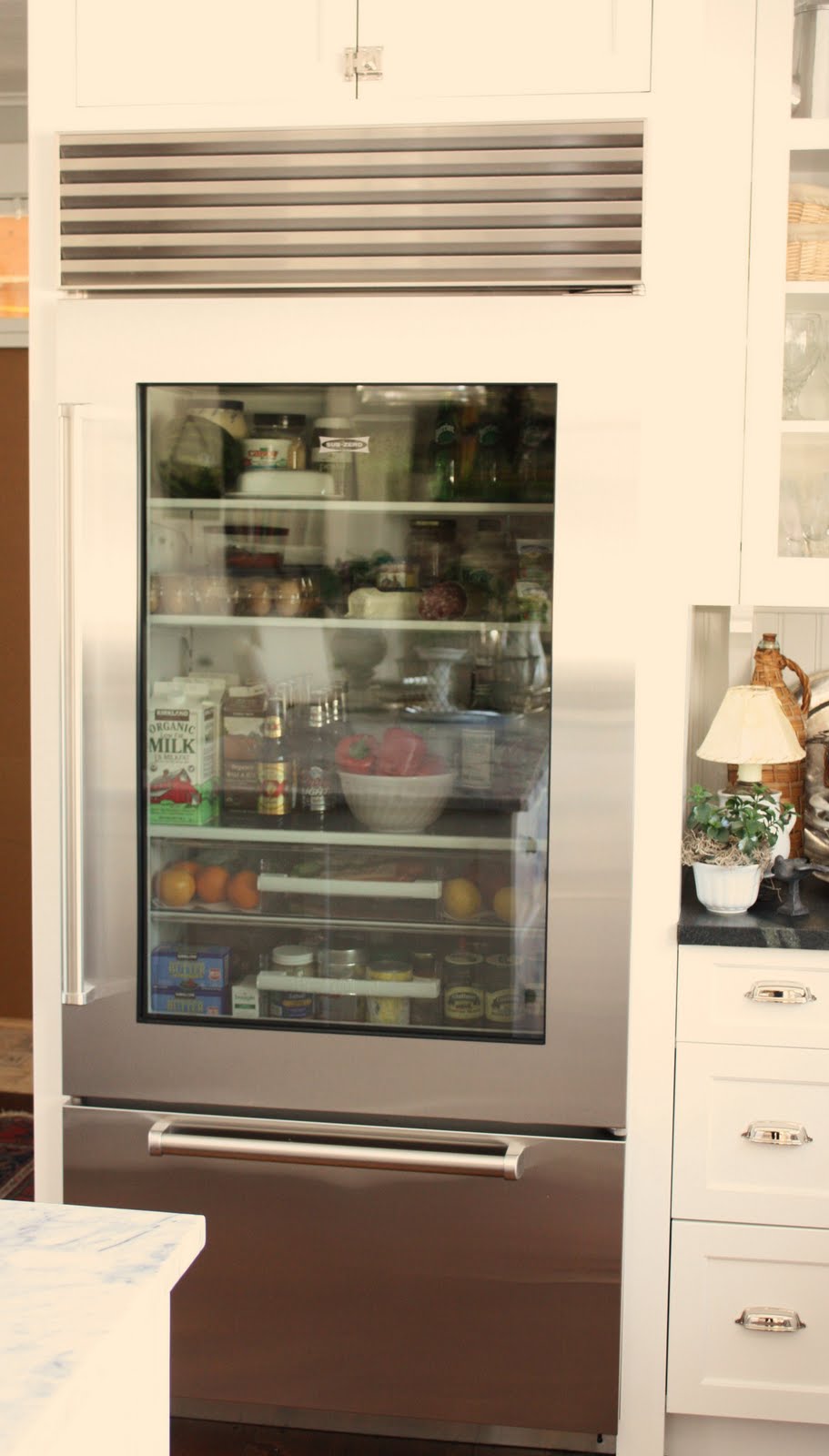 for the love of a house: the glass door refrigerator