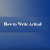 How to write articles?