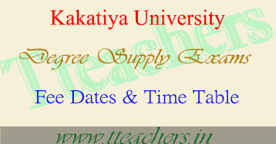 KU degree exam fee date notification 2016-2017 download