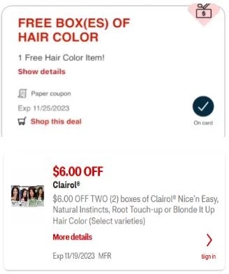 FREE Hair Color CVS crt store Coupon (Select CVS Couponers