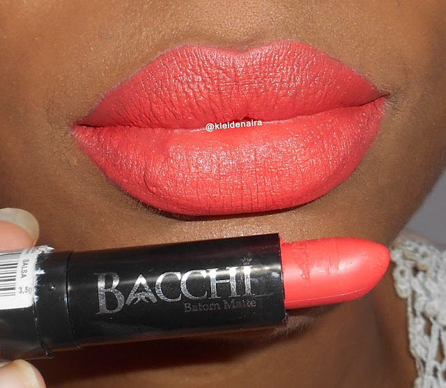 Batom matte bacchi cosmeticos salsa