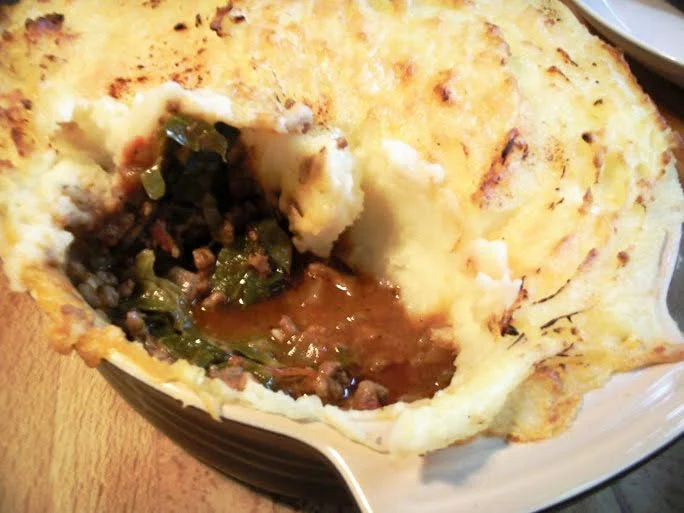 Minced Beef and Cabbage Pie.