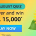 Amazon the august quiz: What Indian city was founded by the East India Company in August 1639, when they bought a piece of land from the local Nayak rulers?