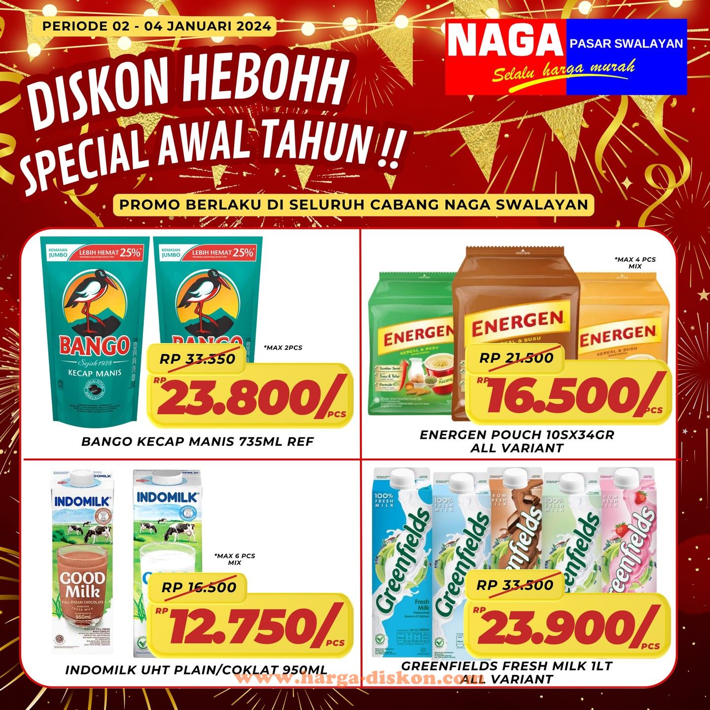 Katalog Promo NAGA Swalayan Awal Pekan 2 - 4 Januari 2024