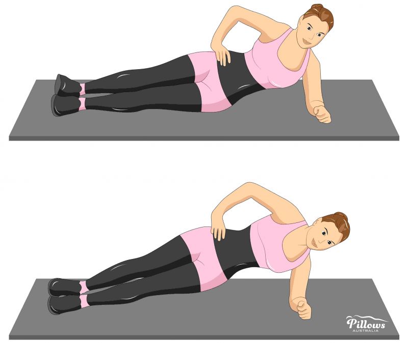 18 Easy Stretches In 18 Minutes To Help Reduce Back Pain - SIDE PLANK