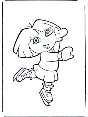 snow coloring pages dora