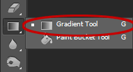 Click the gradient tool icon.