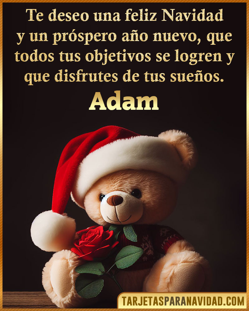 Felicitaciones de Navidad para Adam